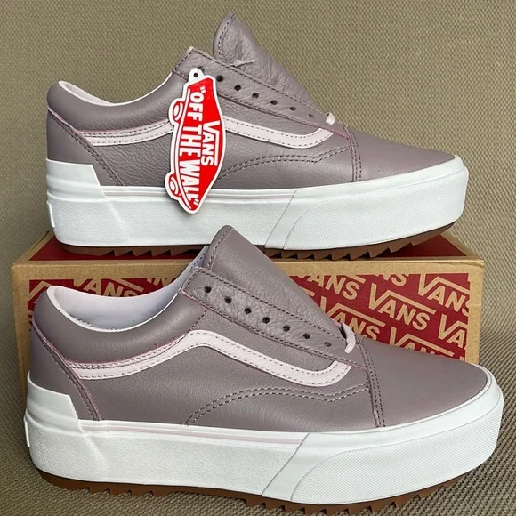 Vans Shoes Vans Old Skool Stacked Tumbled Leather Purple Dv